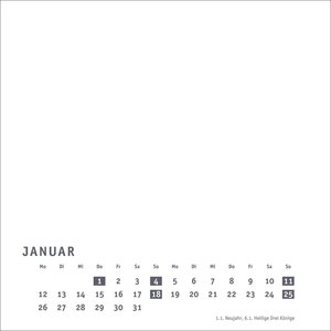 Premium-Bastelkalender weiß klein 2026