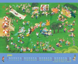 Ali Mitgutsch 2025 – Wimmelbilder – DUMONT Kinder-Kalender – Querformat 52 x 42,5 cm – Spiralbindung