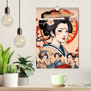 Japanische Geishas (Wandkalender 2025 DIN A4 hoch), CALVENDO Monatskalender