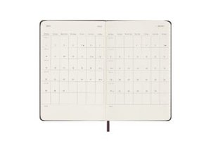 Moleskine 12 Monate Wochen Notizkalender 2024, Pocket/A6, Burgundrot