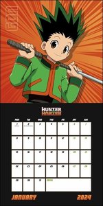 Hunter x Hunter Broschurkalender 2024. Terminkalender mit Platz für Notizen und fantastischen Bildern der beliebten Manga-Reihe. Tolle Geschenkidee für Anime-Fans. 30,5 x 30,5 cm