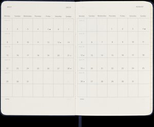 Moleskine 12 Monate Wochen Notizkalender 2024, Pocket/A6, Saphir