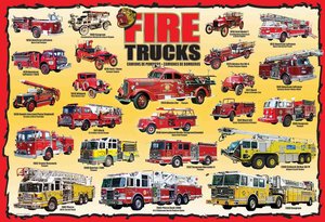 Eurographics 6100-0239 - Feuerwehrautos , Puzzle, 100 Teile