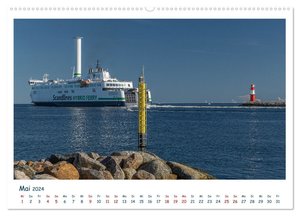 Warnemünde an der Ostsee (Wandkalender 2024 DIN A2 quer), CALVENDO Monatskalender