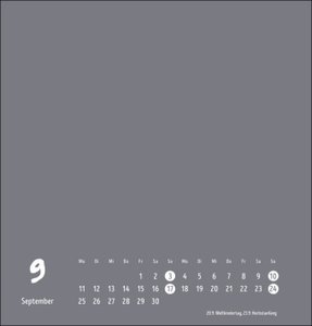 Bastelkalender 2023 anthrazit mittel. Blanko-Kalender zum Basteln mit extra Titelblatt für eine persönliche Gestaltung. Foto- und Bastelkalender 2023. Format 6x8 cm