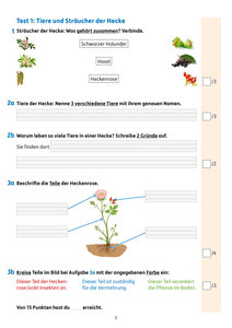 Übungsheft mit Tests im Sachunterricht 2. Klasse