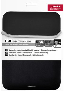LEAF Easy Cover Sleeve, Schutztasche 7/17,8cm für Tablet-Computer/Pads, schwarz