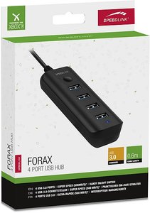 FORAX 4-Port USB Hub - for Xbox One, black