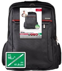 ESCUDO Notebook Backpack SL-6068-BK bis 41,6 cm (16,4 Zoll) schwarz