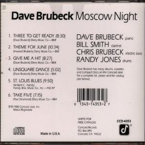 Brubeck, D: Moscow Night