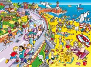 Finde die Fehler (Kinderpuzzle), Ein Ausflug zur Küste