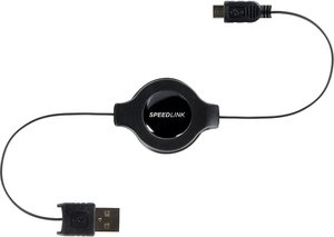 MICRO-USB TO USB FLEX CABLE, aufrollbares USB-Kabel, schwarz