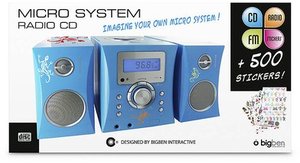 Kompaktanlage - Stereo Music Center MCD04 - Kids, blau inklusive  500 Aufklebern