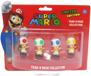 Super Mario Bros. Geschenkbox mit 4 Figuren Toad Edition 6 cm