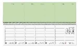 Tischquerkalender Perfo XL blau 2022 - 36,2x10,6 cm - 1 Woche auf 2 Seiten - Stundeneinteilung 7 - 20 Uhr - jeder Tag einzeln abtrennbar - 136-0015