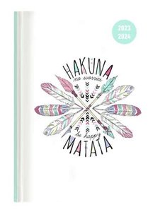 Collegetimer Hakuna Matata 2023/2024 - Schüler-Kalender A5 (15x21 cm) - Weekly - 224 Seiten - Terminplaner - Alpha Edition