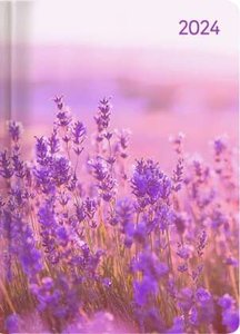 Ladytimer Lavender 2024 - Blume - Taschenkalender A6 - Weekly - 192 Seiten - Notiz-Buch - Termin-Planer - Alpha Edition