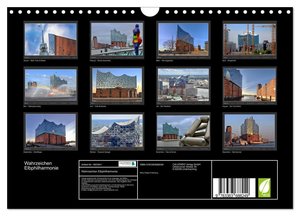 Wahrzeichen Elbphilharmonie (Wandkalender 2024 DIN A4 quer), CALVENDO Monatskalender