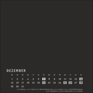 Premium-Bastelkalender schwarz klein 2025