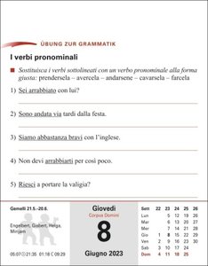 Italienisch Sprachkalender 2023. In nur 10 Minuten täglich Grundkenntnisse verbessern mit dem Tisch-Kalender zum Aufstellen oder Aufhängen. Kleiner Tageskalender mit kurzen Sprachlektionen.
