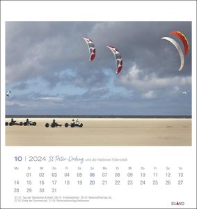 St. Peter-Ording und die Halbinsel Eiderstedt Postkartenkalender 2024. Kleiner Kalender mit Urlaubsfeeling. Postkarten-Fotokalender zum Aufstellen oder Aufhängen.