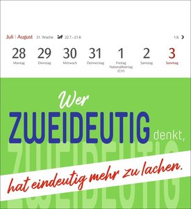 Der fette Vogel bricht den Ast Postkartenkalender 2025 - Wochenkalender - 53 Karten mit frechen Sprüchen