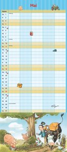 Die Kuh Lieselotte Familienkalender 2025 – Von Alexander Steffenmeier – Familienplaner mit 5 Spalten – Format 22 x 49,5 cm