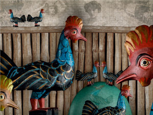 CALVENDO Puzzle Freilaufende Hühner sind immer glücklich 1000 Teile Puzzle quer
