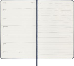 Moleskine 12 Monate Wochen Notizkalender 2024, Large/A5, Saphir