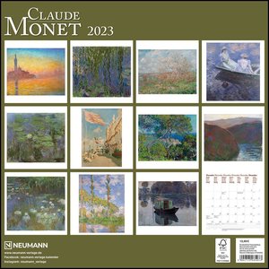 Claude Monet 2023 - Wand-Kalender - Broschüren-Kalender - 30x30 - 30x60 geöffnet - Kunst-Kalender