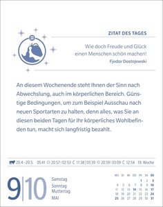 Wassermann Sternzeichenkalender 2026