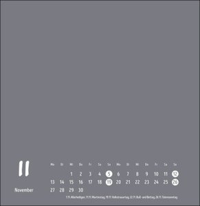 Bastelkalender 2023 anthrazit groß. Blanko-Kalender zum Basteln und selbst gestalten mit extra Titelblatt für eine persönliche Gestaltung. Foto- und Bastelkalender 2023. Format 32x33 cm