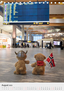 Travelling Teddy liebt es Bunt (Tischkalender 2023 DIN A5 hoch)