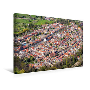 Premium Textil-Leinwand 45 cm x 30 cm quer Stadtzentrum Treuenbrietzen (Luftbild)