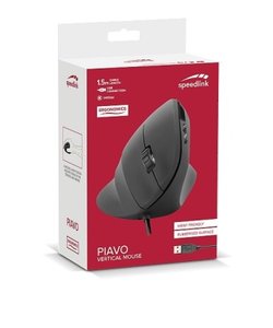 SPEEDLINK PIAVO Ergonomic Vertical Mouse - USB, rubber-black