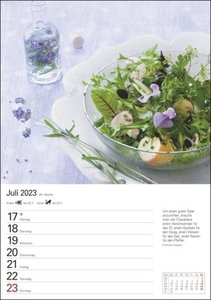 Küchenkalender Wochenplaner 2023. Hochwertiger Wandkalender mit 53 ästhetischen Lebensmittel-Fotos. Praktischer Termin-Kalender für die Küche. 25x36 cm. Hochformat.
