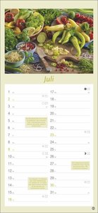 Küchenplaner 2023. Toller Blickfang für die Küche: Ein Kalender mit monatlichem Rezept, appetitanregenden Fotos und genug Platz für alle Termine. Langplaner 2023.