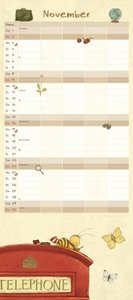Die kleine Hummel Bommel Familienkalender 2025 – Familienplaner mit 5 Spalten – Format 22 x 49,5 cm – Von Britta Sabbag & Maite Kelly – Illustriert von Joëlle Tourlonias