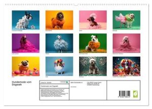 Hundemode vom Dogwalk (hochwertiger Premium Wandkalender 2024 DIN A2 quer), Kunstdruck in Hochglanz