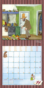 Pettersson & Findus 2022 - Broschürenkalender 30x30 cm (30x60 geöffnet) - Kalender mit Platz für Notizen - inkl. Poster - Bildkalender - Alpha Edition