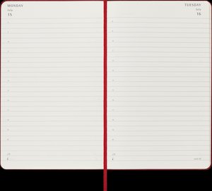 Moleskine 12 Monate Tageskalender 2024, Large/A5, Scharlachrot