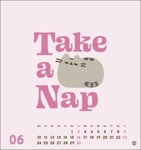 Pusheen Postkartenkalender 2024. Witziger Kalender mit Postkarten der berühmten Katze zum Sammeln und Verschicken. Monats-Tischkalender zum Aufstellen oder Aufhängen, Format 16 x 17 cm.