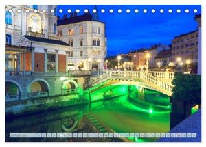 Ljubljana - Sloweniens wunderschöne Hauptstadt (Tischkalender 2024 DIN A5 quer), CALVENDO Monatskalender