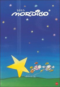 Mordillo Edition Posterkalender 2023. Liebevoll illustrierter Wandkalender mit 12 Cartoons der charmanten Knollennasenmännchen. Großer Poster-Kalender 2023