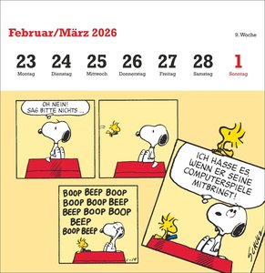 Peanuts Premium-Postkartenkalender 2026