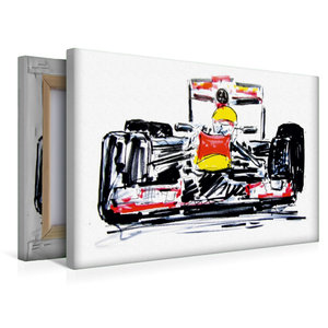 Premium Textil-Leinwand 45 cm x 30 cm quer Illustration Red Bull RB 8