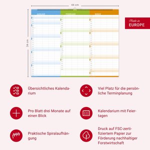 3-Monats-Familienplaner 2026