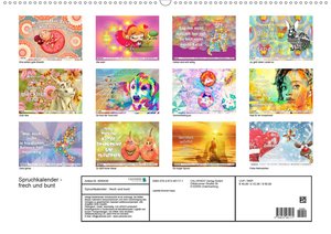 Spruchkalender - frech und bunt (Wandkalender 2021 DIN A2 quer)