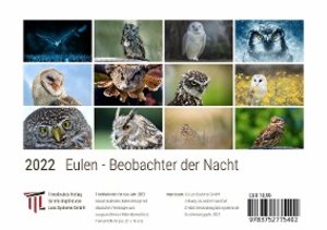 Eulen - Beobachter der Nacht 2022 - Timokrates Kalender, Tischkalender, Bildkalender - DIN A5 (21 x 15 cm)