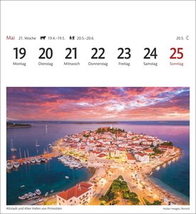 Kroatien Sehnsuchtskalender 2025 - Wochenkalender mit 53 Postkarten